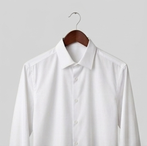 Men White Solid Collar Shirt