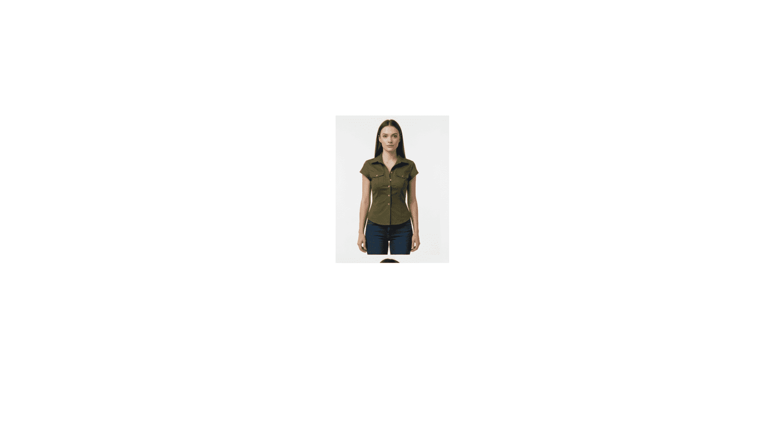 Élan Olive Tailored Shirt